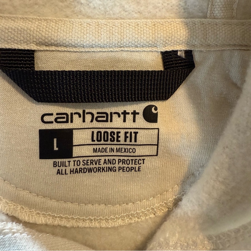 Carhartt Men's Off-White Hoodie - Picture 6 of 16